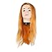 Tete mannequin Salon Cosmétologie Pratique Entraînement Tête Coiffure Cheveux Mannequin Modèle Coiffeur Poupée Poupée Tête de l'entraînement 45cm Cheveux Synthétique