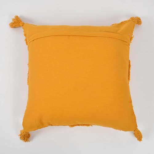 Image of Furnistitchs Premium Decorative Throw Cushion Pillow Cover Boho Home Decor - Living Room Bedroom Couch Sofa Cushion Covers 16 inch x 16 inch (2, Mustard Checks)