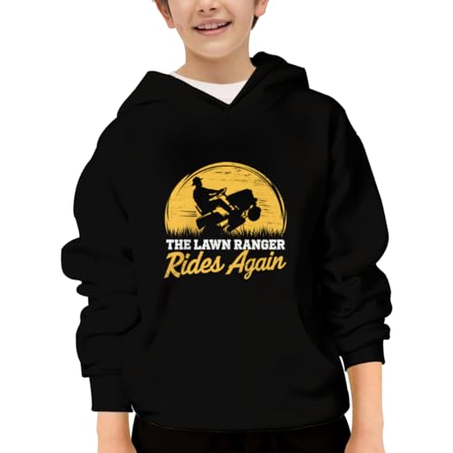 Vintage Funny Gardening Gift Lawn Mower Hoodies for Teen Girls Boys Lightweight Kangaroo Pocket Sweatshirt