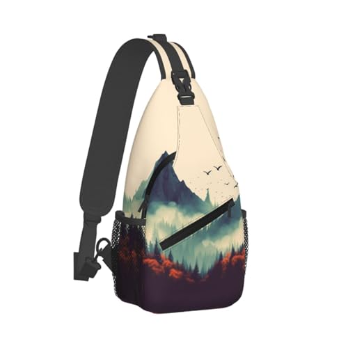 Morrales Sling Bag para Hombre y Mujer Negro miniatura 7