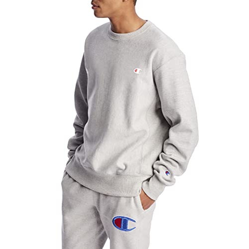 Champion mens Reverse Weave Crew, Left Chest C Sweatshirt, Oxford Gray-y06145, X-Large US