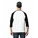 Gildan Adult Heavy Cotton 3/4 Raglan T-Shirt, Style G5700, 2-Pack, White/Black, X-Large