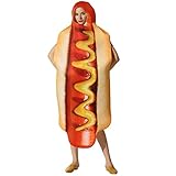 [SUBETE] ハロウィン ホットドッグ 衣装 仮装 フード 食べ物 コスプレ 面白い おもしろ 着ぐるみ 大人 コスチューム かわいい パーティー 宴会 イベント (ホットドッグ)