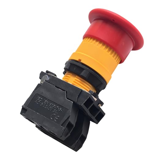 SKYJOINTS Emergency Stop Switch, 122514GT 122514 Push Button Switch Genie Lift Parts Compatible for Genie Boom Lift S-40 S-60 S-80 Z-20/8 Z-30/20 Z-45/22 Z-60/34...