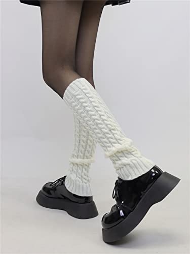 1Pair Winter Leg Warmer Elastic Knitted Crochet Thermal Long Socks Knee Pads Boot Cuff Sock for Women Lady Girls Xmas Gift4