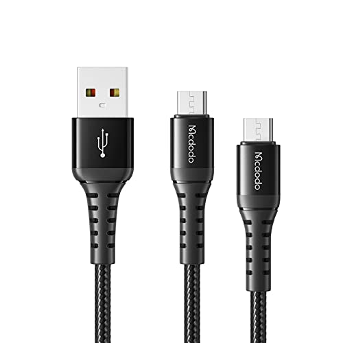 Câble Micro USB Mcdodo 2pcs (0.2m+1m) Câble USB 3A Micro Data Sync QC 4.0 Câble de Charge Compatible avec Galaxy S6 / S7 / S5 /S4 / S3 Huawei Cover