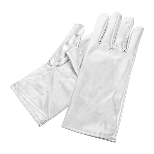 DEARMAMY 1 Par Guantes Agente de depilación de Mujeres Depilador de Barbilla para Cara de Mujer. perfumes Decorativos Enchufe Especial Ornamento Retro estatuilla de Amante Charol Silver