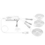 Tira de luces LED de neón autoadhesiva, táctil y regulable, cinta LED COB for paneles acústicos de pared, estanterías y decoración de vitrinas.(White,3ROLL LED NEON STRIP_5M 16.4FT_USA POWER PLUG)