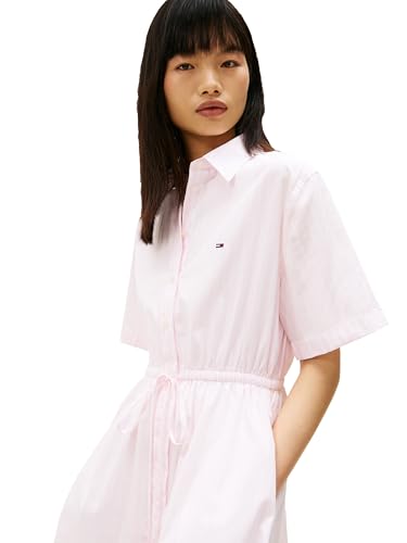 Image of Tommy Jeans Women's Casual Shirt Dress with Mini Stripe