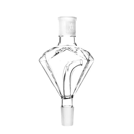 Kaya Shisha Diamond - Cachimba de cristal (18.8, corte estable - Accesorios para cachimbas con logotipo de Kaya blanco