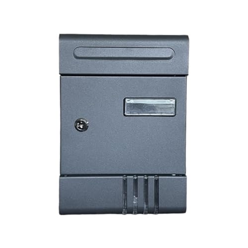 Buzones al Aire Libre Buzón De Pared con Caja Seguridad For Cartas, Paquetes, Almacenamiento, Protección Correo Al Aire Libre Impermeable Casillero Correo Adornado(Black)