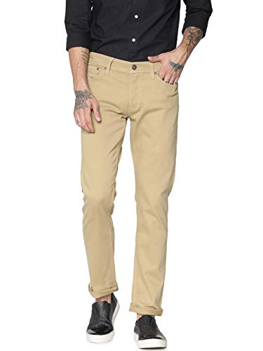 Image of JACK & JONES Mens 5 Pocket Solid Chinos