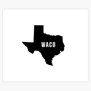 Waco, Texas State Silhouette Bumper Sticker Vinyl Decal 5"