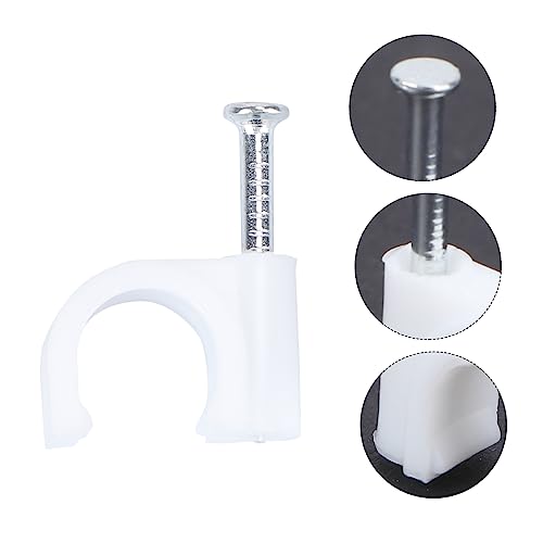 100 Pzs Clips Redondos para Cable de 8mm para Gestión de Cables Blanca | Material PE, No Corrosivo y Resistente a la Intemperie, Protege el Aislamiento, Adecuado para Uso en Exterior y Hogar miniatura 3