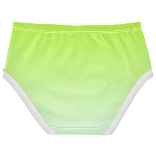 Joisal Lemon Green Light Cyan Gradient Cute Panties Girl Girls Underwear Toddler Cotton Fun Briefs Girls Undies 2t2