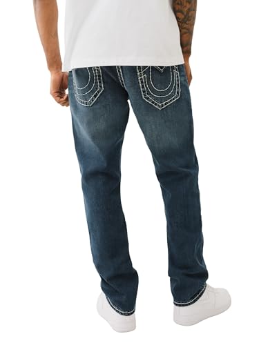 True Religion Men's Rocco Super T Jeans with Flap Pockets - Skinny Slim Fit Denim4