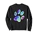 Loves Dogs Chats Animaux Empreintes de pattes Arc-en-ciel Sweatshirt