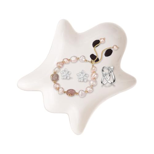 Prato de doces de Halloween - tigela de cerâmica para joias, decoração de casa para Halloween Ação de Graças Natal aniversário aperitivos para servir