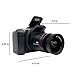 Digital Camera 4k - DSLR Cameras with 16MP 2.4 Inch LCD Screen 16X Digital Zoom, 720P Vlogging Camera, Cameras Gifts for Students Teens Adults Girls Boys