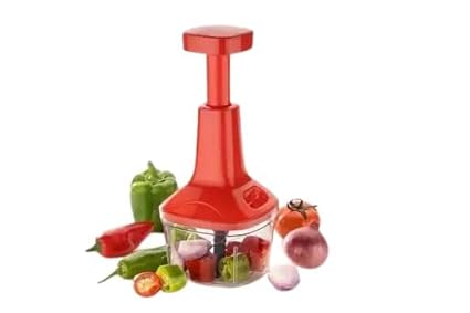 THE GREEK DECOR Push Manual Hand Held Food Chopper 750 ML Mini Food Processors & Choppers (7)