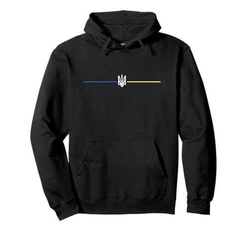 Sudadera con capucha de Ucrania Bandera de Ucrania Tryzub Militar Sudadera con Capucha