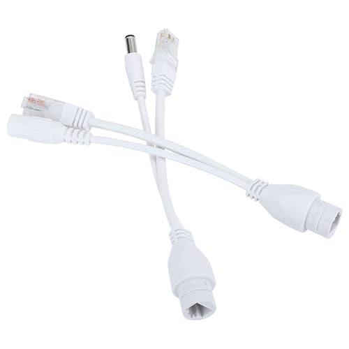 12V POE Splitter IEEE 802.3af Adaptador DC 12V Injector para cámaras IP y puntos de acceso sin PoE (Blanco) miniatura 1