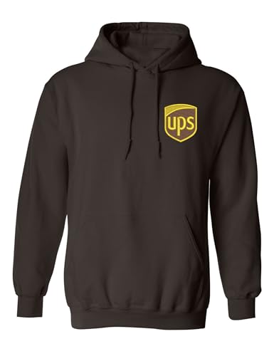 ALLNTRENDS Delivery Man Costume Hoodie Halloween Costume Sweatshirt (2XL Brown)