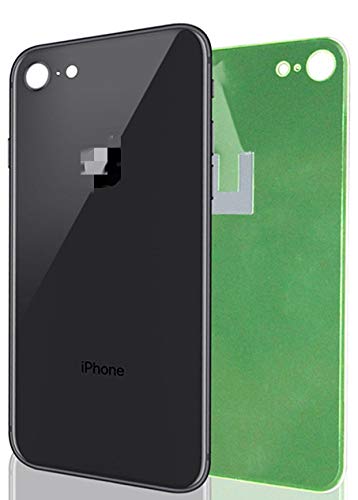 Apple iPhone 8 Replacement Back Glass Cover Back Battery Door w/Pre-Installed Adhesive,Best Version Apple iPhone 8 All Models OEM Replacement (Black)