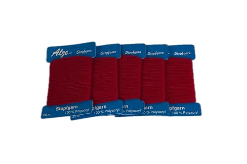 Trimz Darning Wool 10 Pack - Dark Red 20 m Skeins (100% Acrylic), 10x20m - Image 2