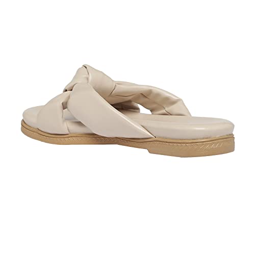 Image of MONROW Diya Leather Flat for Women, Girls
