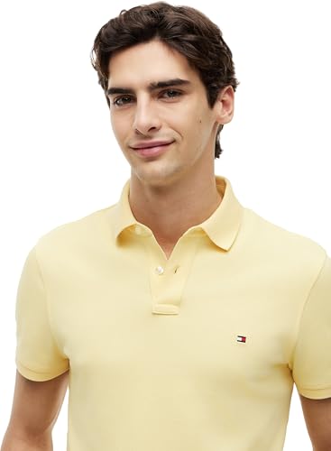 Tommy Hilfiger Herren Poloshirt Kurzarm 1985 Regular Fit, Gelb (Citronella), XXL – Ansicht 4
