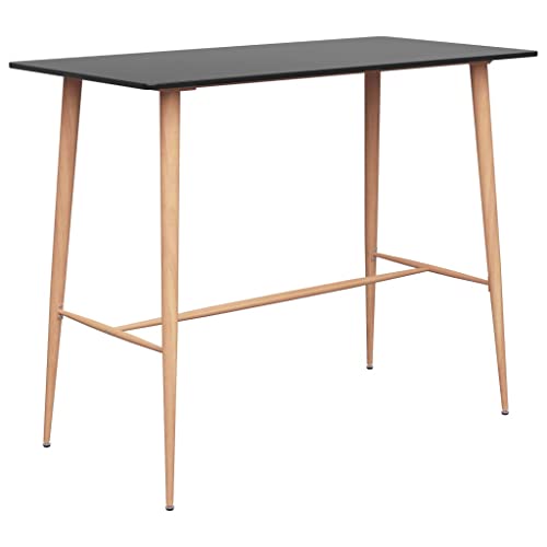 Mesa moderna mesa alta para cocina sin espacio estable y negra 2