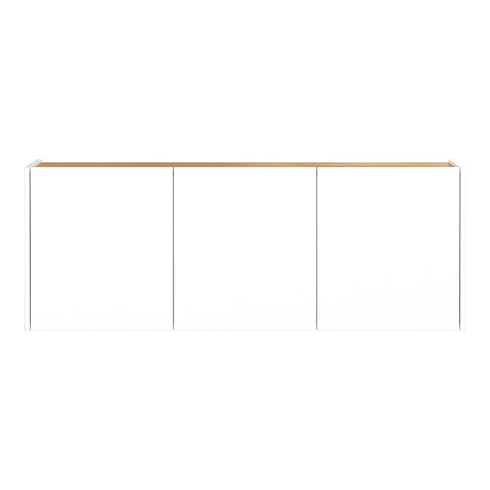 Lomadox Flurschrank Schuhschrank 138cm in weiß mit Eiche ideal für schmale Flure, B/H/T ca. 138/52/25 cm