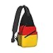 QAZWZML German flag Patterned single shoulder crossbody bag, adjustable chest bag, designed specifically for travel and cycling