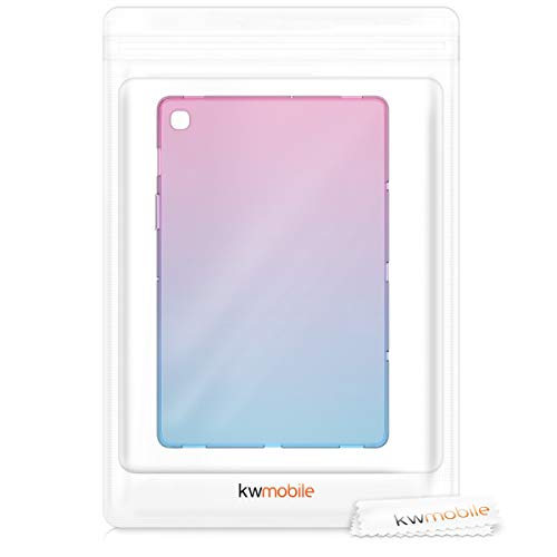 Kwmobile Tpu Silicone Case Compatible With Samsung Galaxy Tab S5E - Case Soft Flexible Protective Cover - Bicolor Dark Pink/Blue/Transparent #TOP6