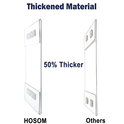 Hosom 10-Pack Wall Mount Acrylic Sign Holder 8.5 X 11, 5 Horizontal Design And 5 Vertical Design, Clear Plastic Frame With Tape, No Drilling, For Office, Home, Store, Restaurant #TOP1