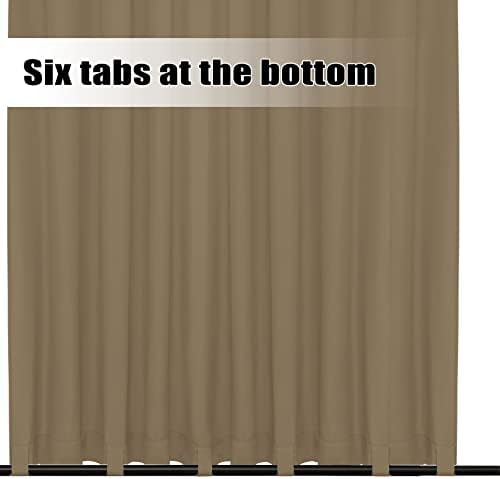 Easy-Going Outdoor Curtains Waterproof Windproof Weatherproof Curtain for Patio, Cabana, Porch, Pergola and Gazebo, Grommet Top and Tab Bottom Drape, 1 Panel, 150x108 inch, Khaki