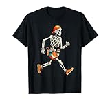 Skeleton Marathon Runner Halloween Costume Running Men Boys T-Shirt