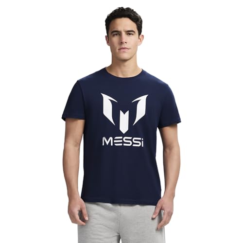 Image of Messi Men's Wingstar Logo Tee, Lifestyle Short Sleeve T-Shirt | Standard Fit with Graphic