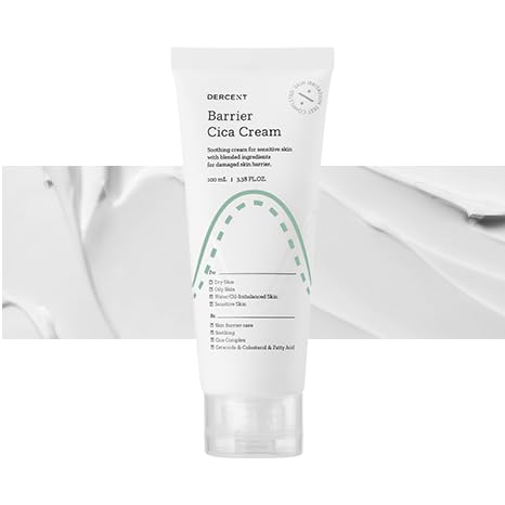 DECERNT Korean Skincare, CICA CREAM 100ml (3.38 FL.OZ.) Ceramide Daily Moisturizer, Hyaluronic Acid Deep Hydration, Skin Care for Face, All Skin types