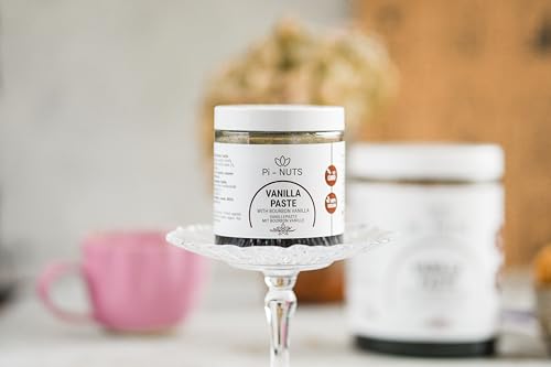 Pi-nuts Vanille Paste -aus Bourbon-Vanillebohnen und Vanilla Extract - Intensives Vanille Aroma - Glutenfrei, keine Konservierungsstoffe - Zum Backen und Desserts - 100 g