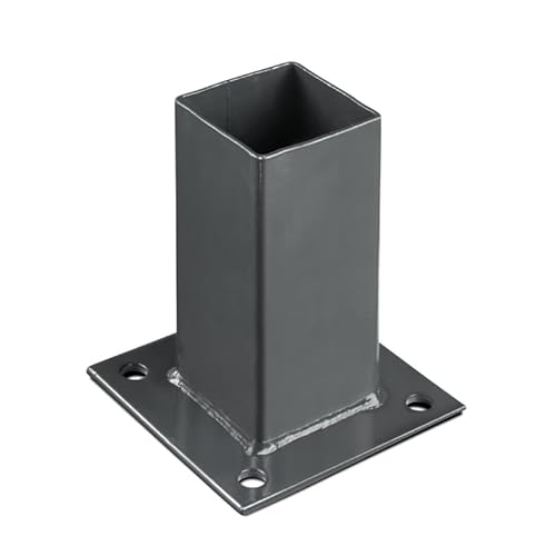 Gardenode Platine de Fixation 60 x 60 mm pour portillon grillagé Gris Anthracite Cover