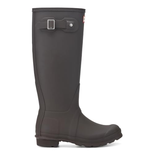 Image of Hunter Women's Original Tall Rain Boots, Dark Brown, 5 Medium