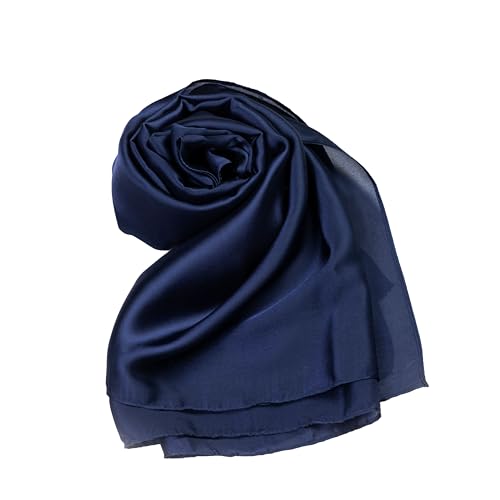 MAPIMANIA - Stola Elegante Donna Blu per Cerimonia e Matrimonio – Scialle Estivo in Seta 180x90 cm, Coprispalle per Abito da Sera