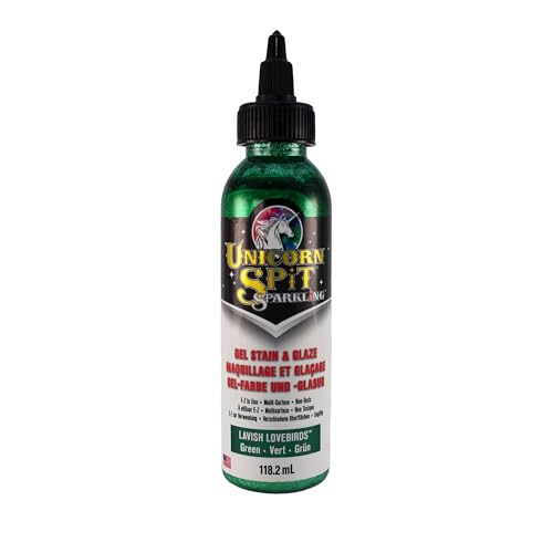 Unicorn SPiT EU105775005 Sparkling Lavish Lovebirds Flasche, 118,2 ml Gelbeize und Glasur, Auf Wasserbasis, grün, 30