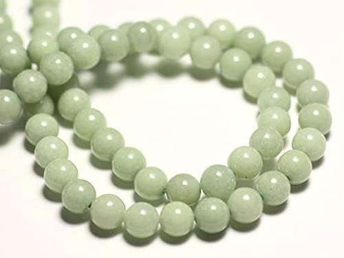 Jade 6mm vert clair en perles de pierre pour enfilage facile