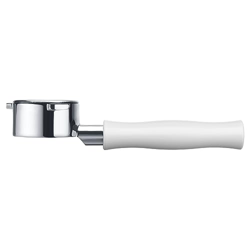 Image of Normcore 54mm Bottomless Portafilter - Bottomless Naked Portafilter - Non-Stick Coating White - Filter Basket Included - Fits Breville Sage Barista Express Machines