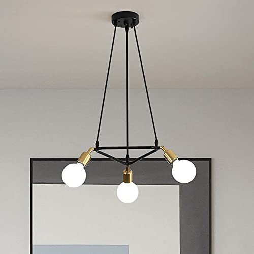 Lustre suspension géométrique et moderne pour salon avec hauteur réglable
