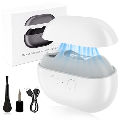 Electric Nail Clippers for Seniors & Adults, 3-in-1 Automatic Nail Trimmer