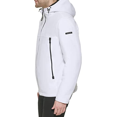 Image of Calvin Klein Men's Winter Coats - Sherpa-lined Hooded Soft Shell Jacket